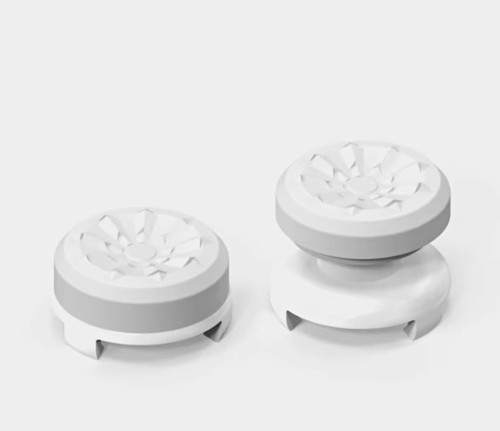 White thumbstick grip caps for - thumbstick,